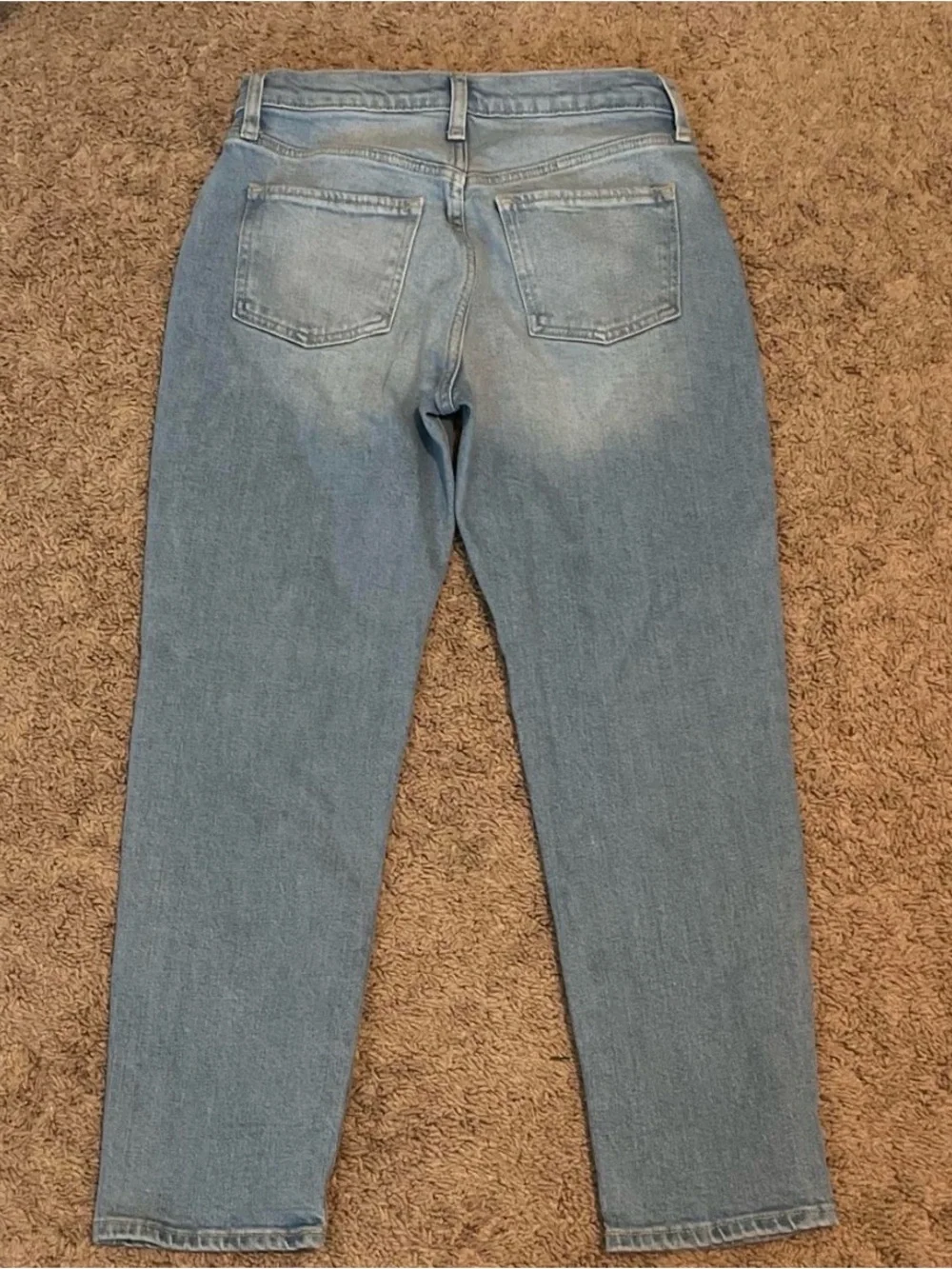 Old Navy Light Blue Distressed OG Straight Jeans